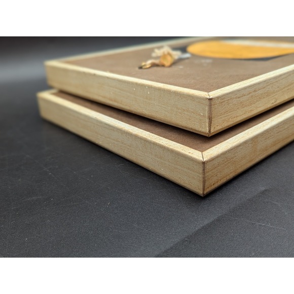 VTG Four Seasons Metal Craft MCM 3D Regency Wall Art Set of 2 Autumn Spring - Picture 9 of 10